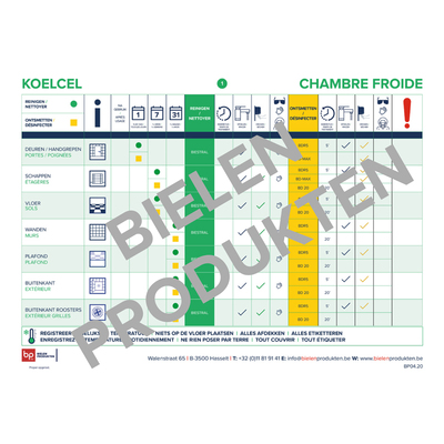 Hygiëneplan Koelcel 1-1