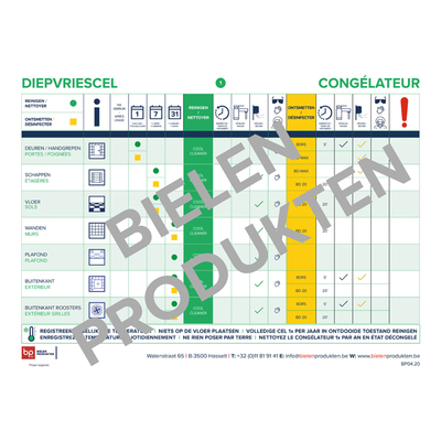 Hygiëneplan Diepvriescel 1-1