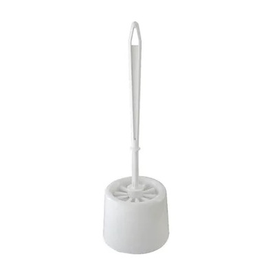 Toiletborstel met houder - open model - WIT