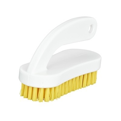 Hygienic nail brush with handle - YELLOW