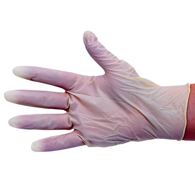 Gants jet.latex BLANC-100pc-XL
