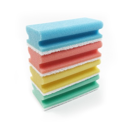 Quattro scratch-free scouring pad - 15 x 7 x 4,5 cm - 10 pieces - YELLOW
