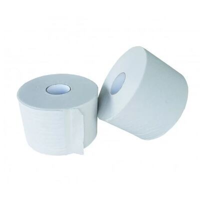 Traditioneel toiletpapier - recycled tissue - 2-laags - 740 vel - gewafeld - WIT - 24 rollen