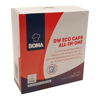 DW Eco Caps All-in-One dishwasher capsules - 1.8 kg - 100 pieces
