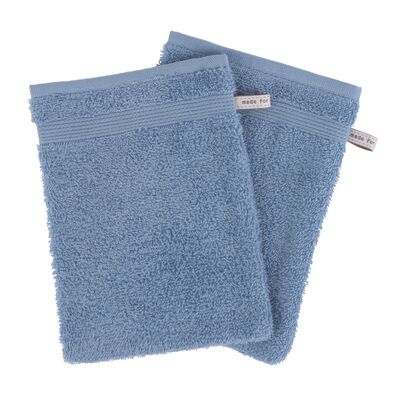 Washandje 15x22cm BLAUW 2st