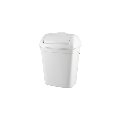Sanitary bin white 8l with lid 350x240x190mm