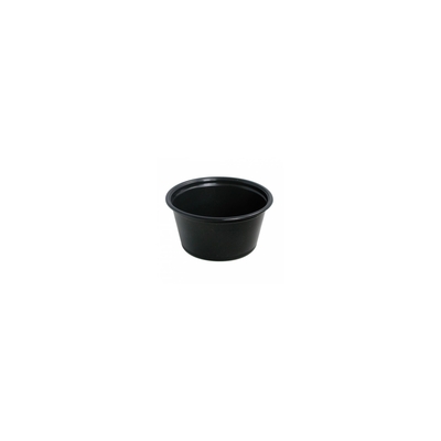 Pot à sauce 60ml noir Ø6,2x3,2 CM 2500pcs