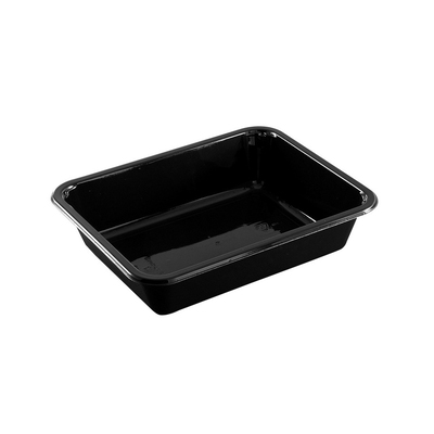 Barquette rect. cpet 1 comp. noir 227x177x35mm 1000ml 320pcs