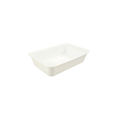 Plateau rect. moule d'injection PP blanc 500ml 172x120x35mm 500st