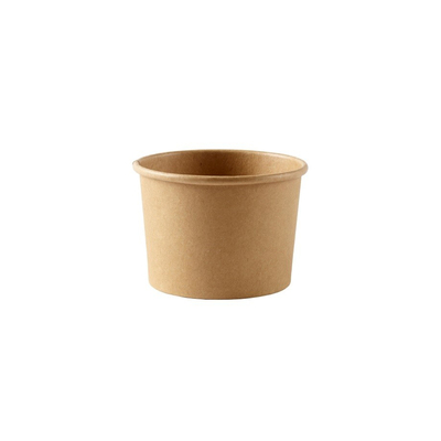 Récipient à soupe/sauce kraft 360 ml - Ø 85 x 70 mm - 500 pièces