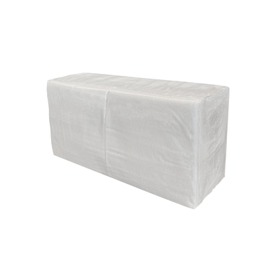 Servet 1 laags wit 4-v 33x33cm