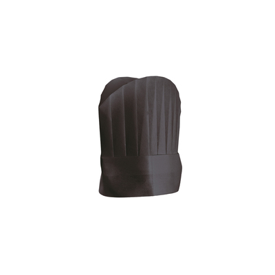 Toque de chef noire airlaid rond 25cm 10pcs