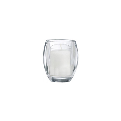 Porte-bougies Ovale Verre Transparent H95xø85mm 6pcs