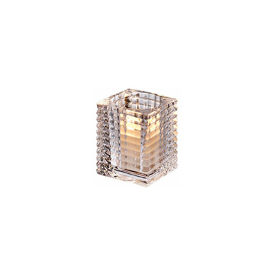 Relight bougeoir Ribbed transp. 6pcs
