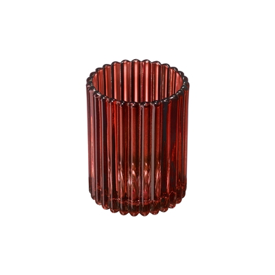 Relight Holder Groove Glass - H 125 x ø 100 mm - 12pcs - RED
