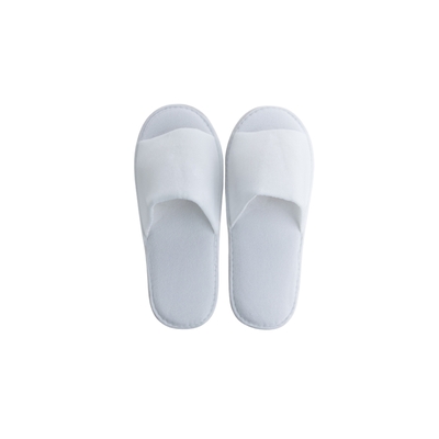 Chaussons blancs souples à bout ouvert emballés individuellement par 100 paires