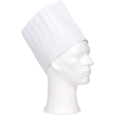 Toque de cuisinier 19cm comfort blanches 5x10pcs