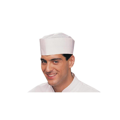 Toque en papier blanc