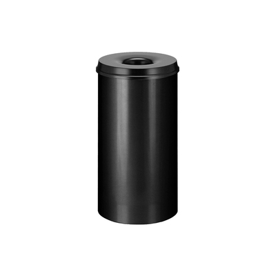 VB105000 poubelle anti feu noire 50l Ø335xH630mm