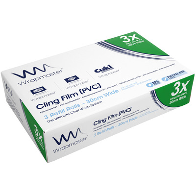 Recharge de film PVC Wrapmaster - 30 cm x 300 m - 7 µm - lot de 3