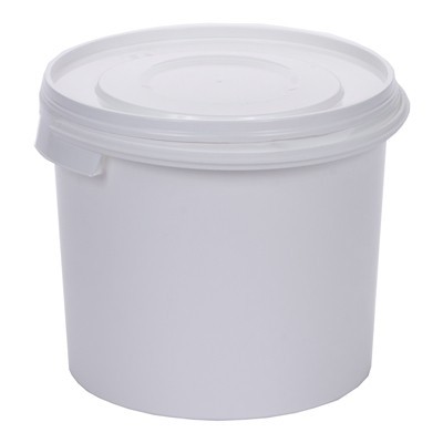 Bucket with lid - 6.5 l - WHITE