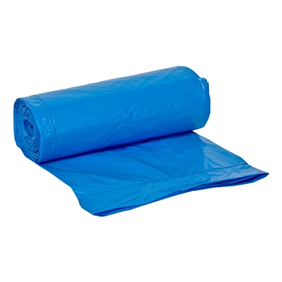 Sac HD avec lien de fermeture - 70 x 110 cm - T25 - 115 l - BLEU - rouleau 25 pièces