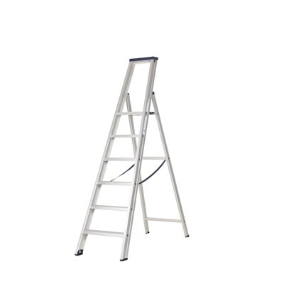 Escabeau professionnel simple - 5 + 1 marches - 1,50 m - 11 kg