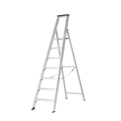 Escabeau professionnel simple - 6 + 1 marches - 1,75 m - 13 kg