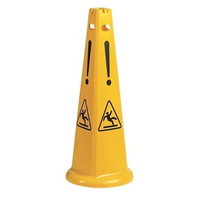 Cône de signalisation - 93 cm - JAUNE