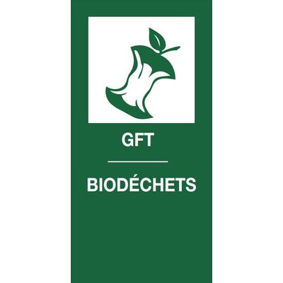 Magneetsticker GFT - 9 x 18 cm - GROEN