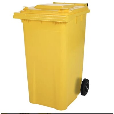 Mini container met 2 wielen - 240 l - GEEL