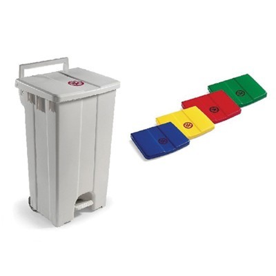 Bomabin Select Pedal Classic - 90 l - BLANC - sans couvercle