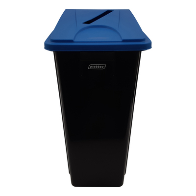 Bomabin Select Flat avec couvercle papier - 60 l - NOIR - couvercle BLEU