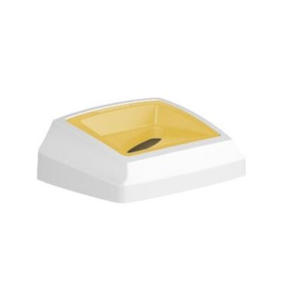 Couvercle pour Bomabin Select Fit - 50 l - BLANC/JAUNE - ouverture papier