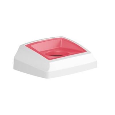 Deksel voor Bomabin Select Fit - 50 l - WIT/ROOD - inwerpopening rond