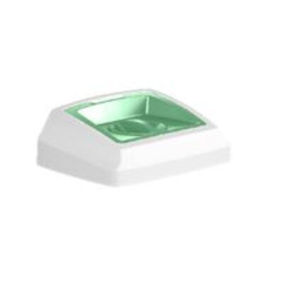 Deksel voor Bomabin Select Fit - 50 l - WIT/GROEN - inwerpopening rond met dekseltje