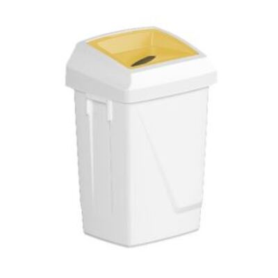 Bomabin Select Fit - 50 l - BLANC - couvercle papier JAUNE