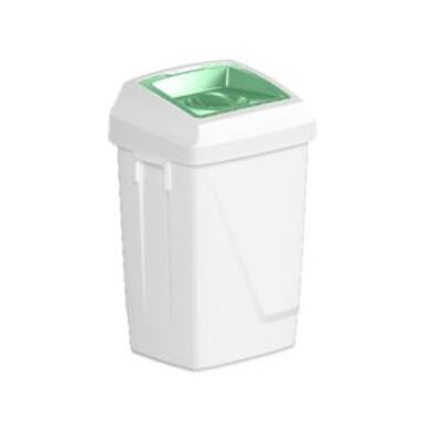 Bomabin Select Fit - 50 l - WHITE - lid round closed GREEN