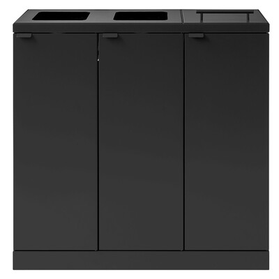 Bomabin Select Bica - 3 x 65 l - NOIR - ouvert/ouvert/couvercle