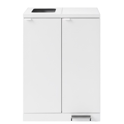 Bomabin Select Bica - 2 x 65 l - BLANC - ouvert/pédale