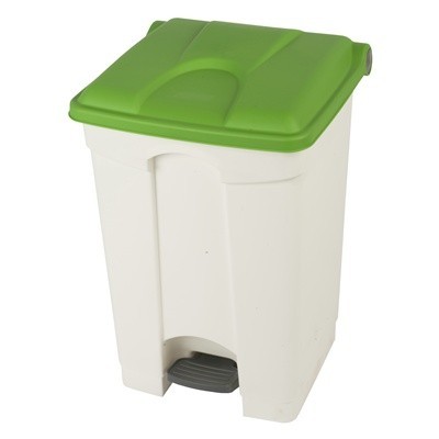 Bomabin Select Pedal Classic - 45 l - BLANC - couvercle VERT