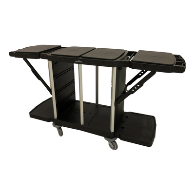 Greenspeed C-Shuttle open waste collection trolley with 4 compartiments (with lids)