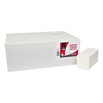 Essuie-mains Singlefold - tissu pur - 3 plis - 32 x 22 cm - BLANC - 2500 pièces (20x125)