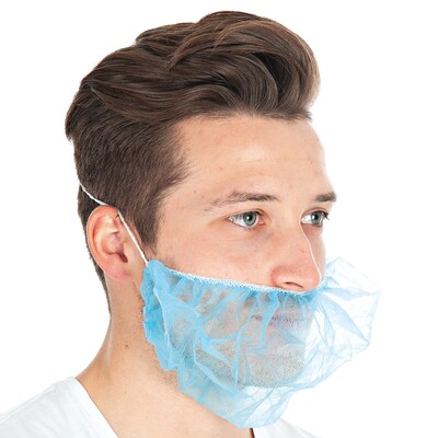 Baardmasker - BLAUW - 100 stuks