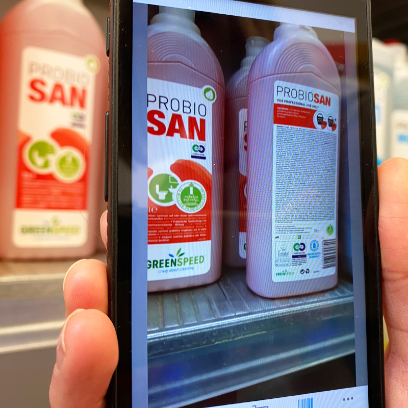 Scannen van een streepjescode met een app op een telefoon