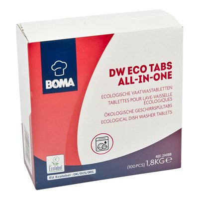 214188: DW Eco Tabs All In One vaatwastabletten - 1,8 kg - 100 stuks