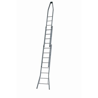 660455: Ruitenwasladder 3-delig puntmodel - 4 + 5 + 5 treden - 2,10/3,70 m - 11,5 kg