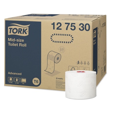 771110: Tork Advanced Papier toilette moyen - 2 plis - 100 m x 9,9 cm - 27 rouleaux - BLANC - 127530