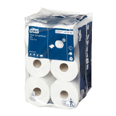 773313: Mini SmartOne papier toilette - 2 plis - 112 m x 13 cm - BLANC - 12 rouleaux - 472193