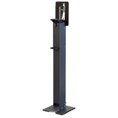 777941: Hand Hygiëne Station Doria 2 - zuil + navulbare dispenser met voet- en elleboogbediening - met extra reservoir en pomp - 1000 ml